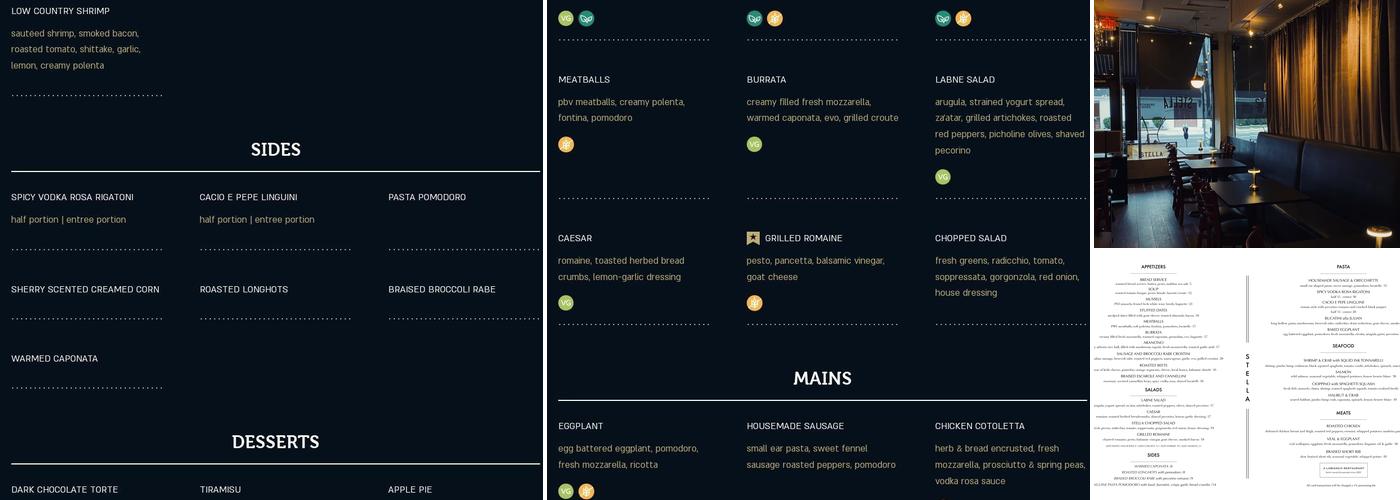 Stella Menu