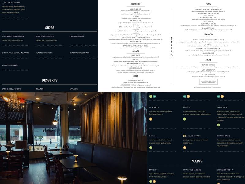 Stella Menu