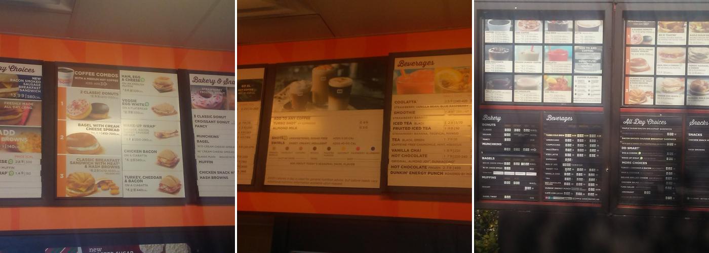 Dunkin' Menu