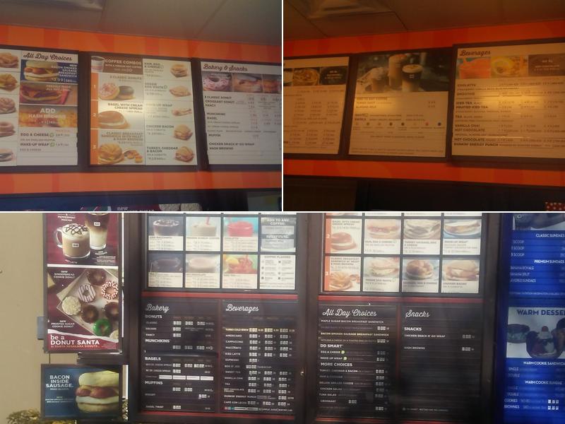 Dunkin' Menu