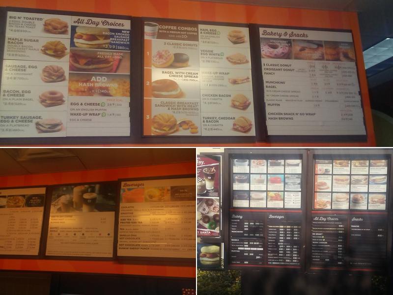 Dunkin' Menu
