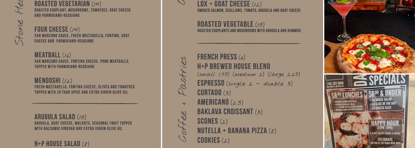 Hearth + Press Menu
