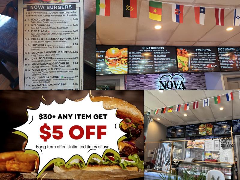 Nova Burger Grill and Cafe Menu