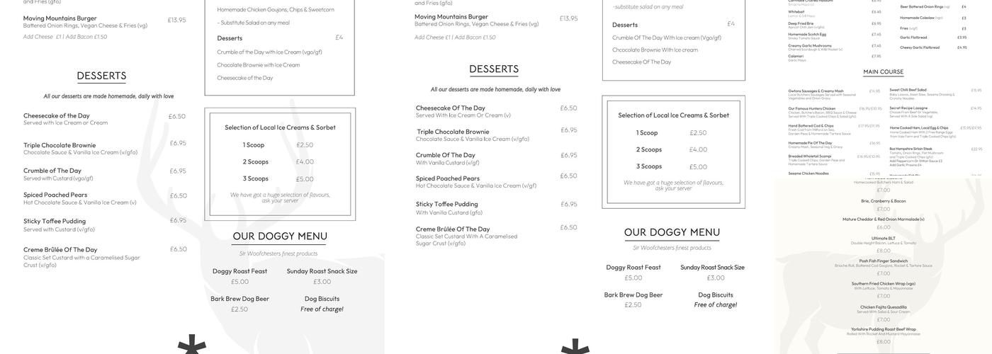 The Hunters Inn Menu