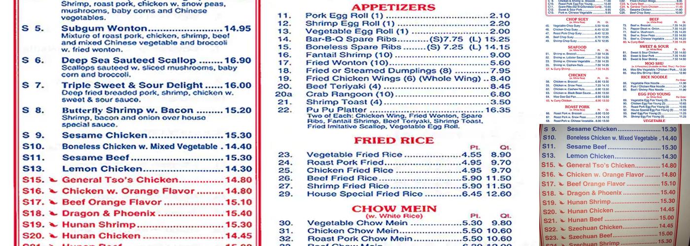 East Wok Menu