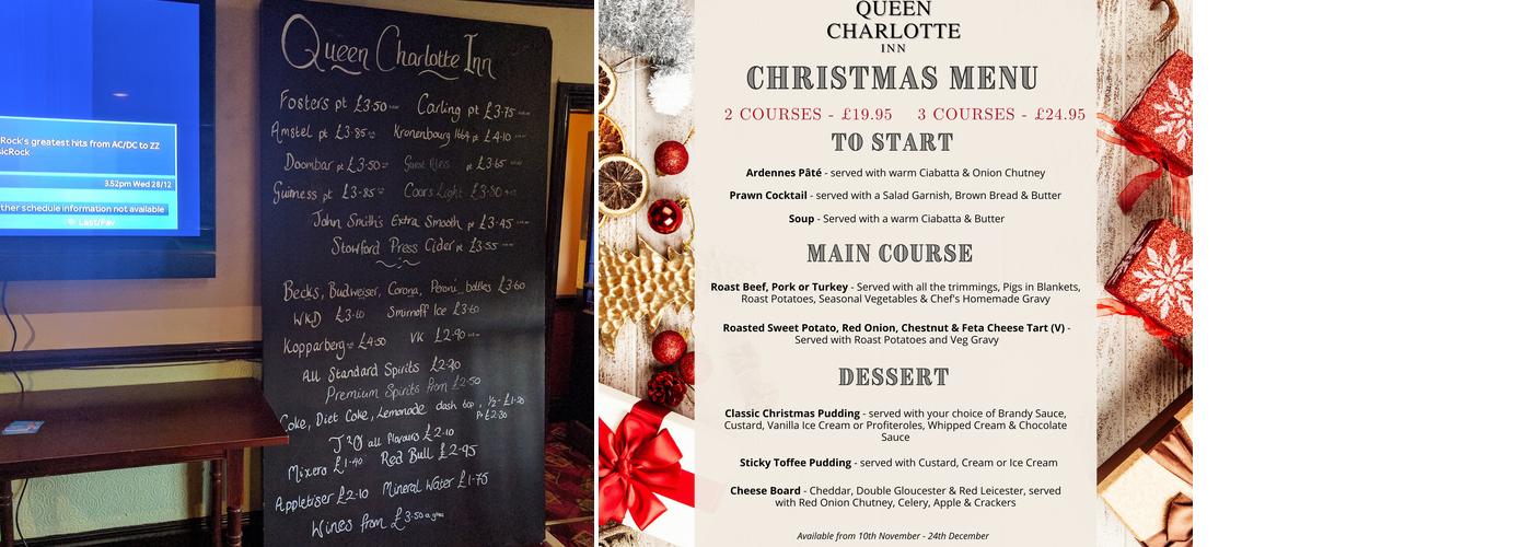 The Queen Charlotte Inn Menu