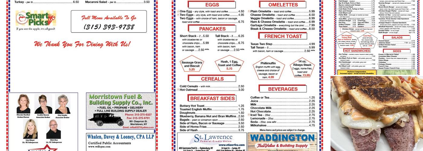 Phillips Diner Menu