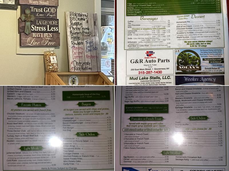 Silver Leaf Diner Menu