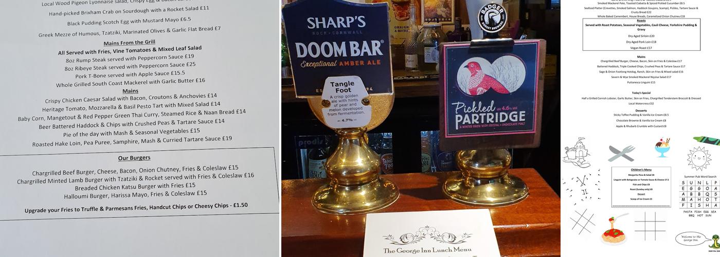 The George Inn Menu