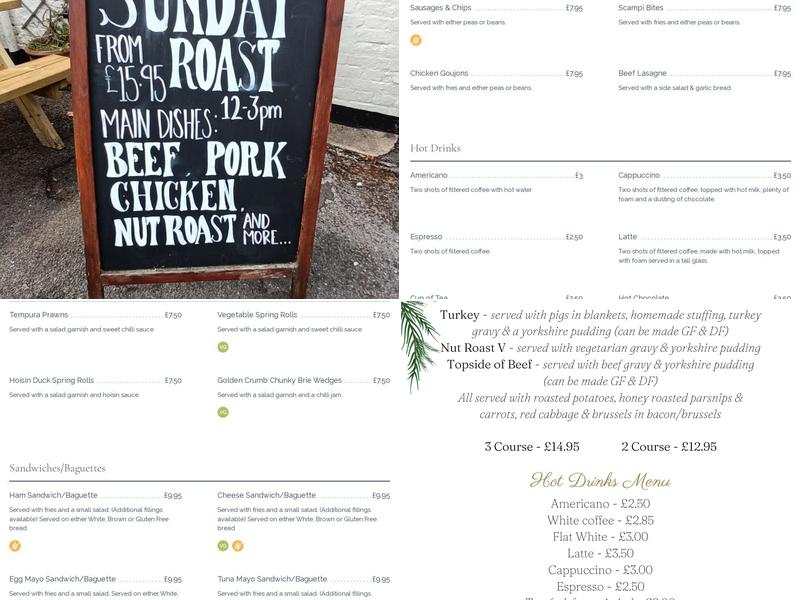 The Rampant Cat Menu