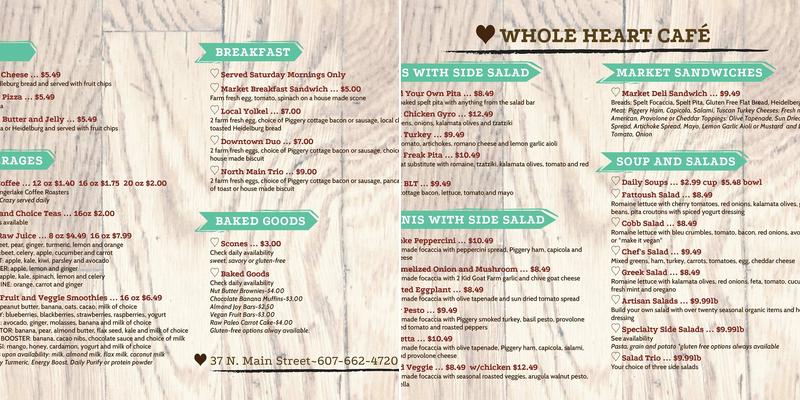 The Local Food Market & Cafe Menu