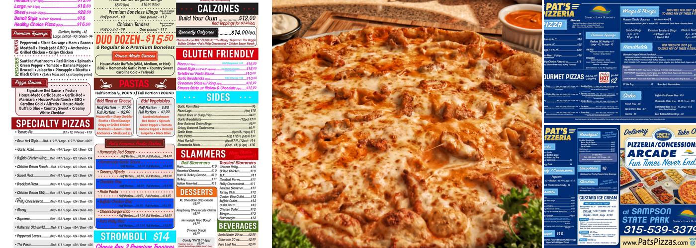 Pat's Pizzeria Menu
