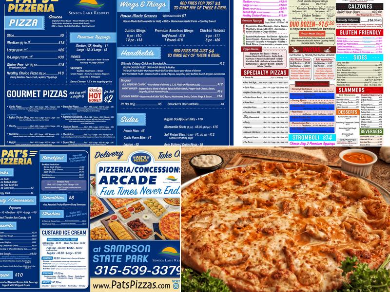 Pat's Pizzeria Menu