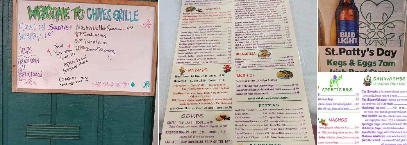 Chives Menu