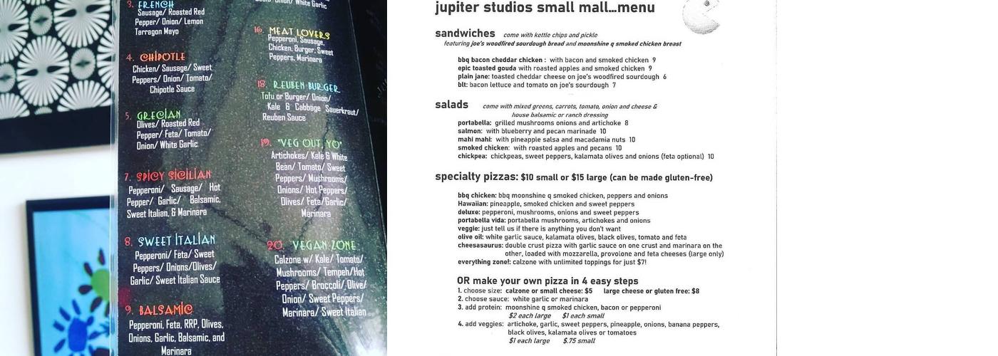 Jupiter Event Center Menu