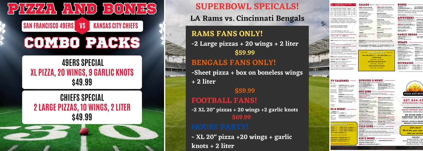 Pizza And Bones Menu