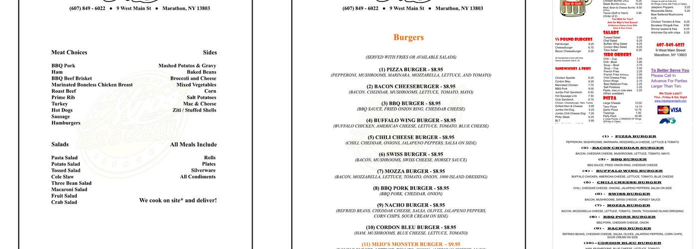 Mijos Menu