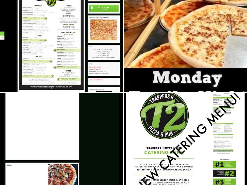 TRAPPERS II Pizza & Pub Menu