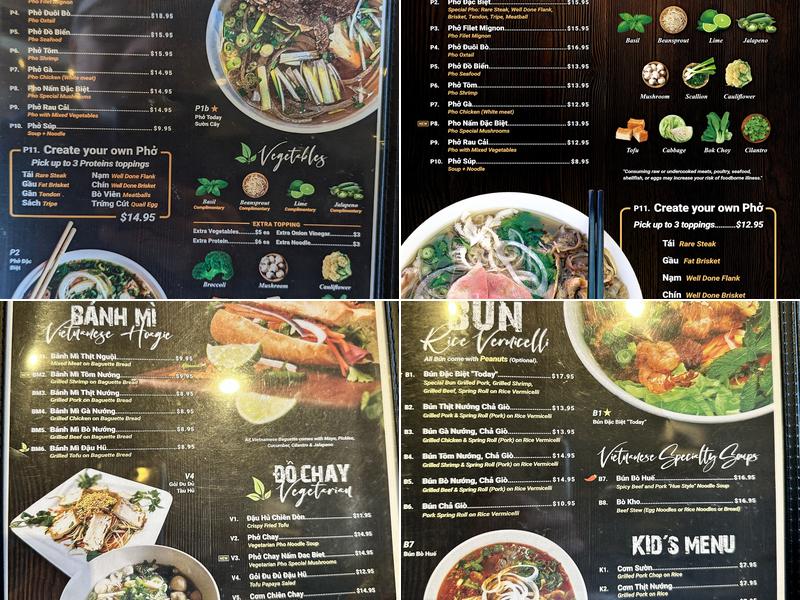 Pho Today Bridgewater Menu