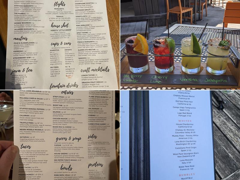 Sol - Willoughby Menu