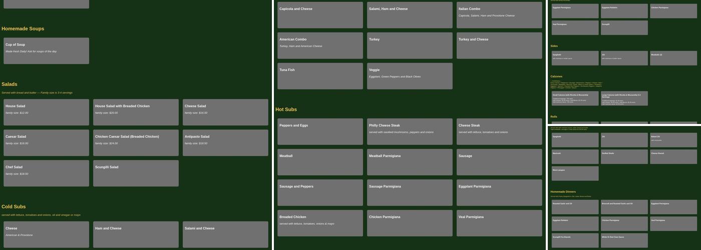 Vincenzo's Pizzeria & Ristorante Menu