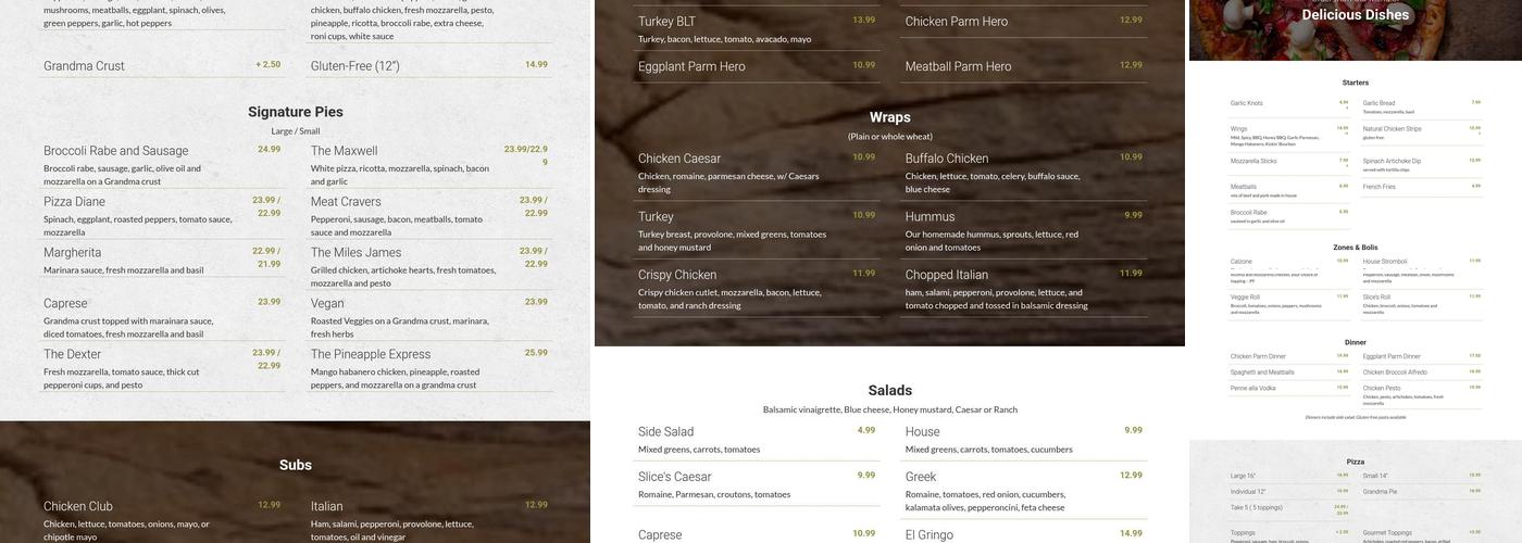 Slices Menu