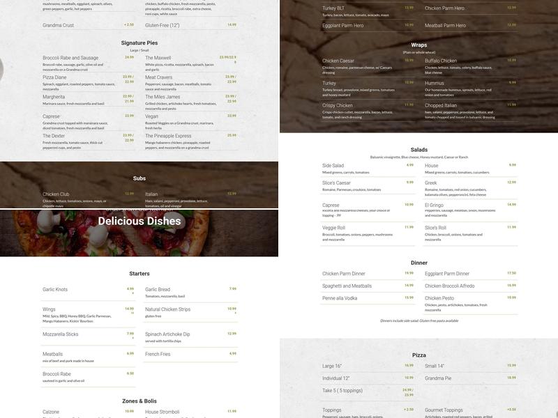 Slices Menu