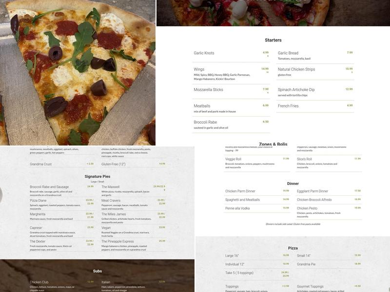 Slices Menu