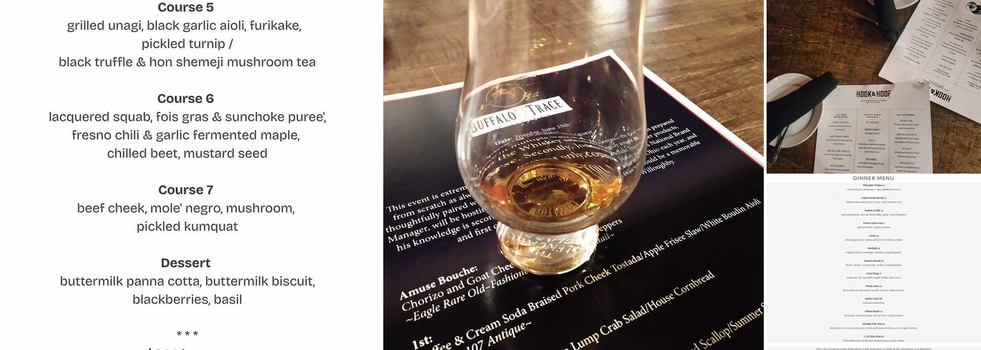 Hook & Hoof New American Kitchen and Cocktail Menu