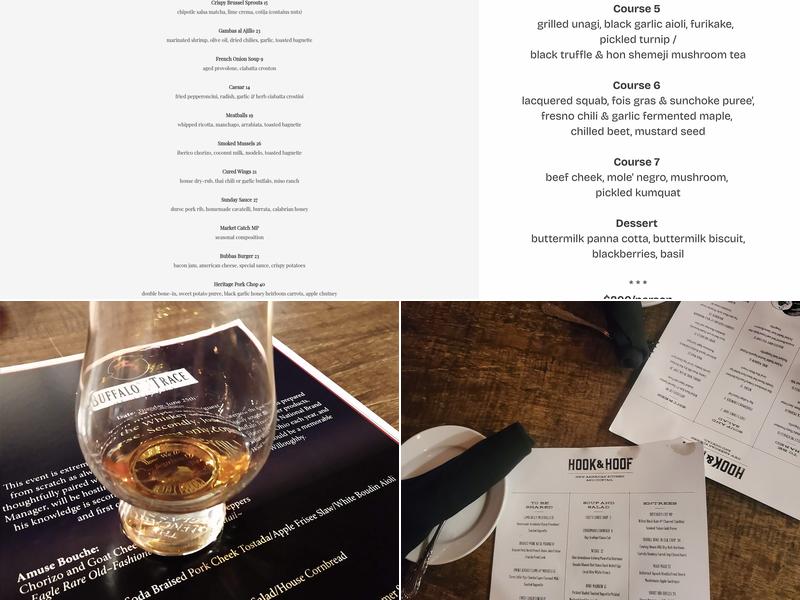 Hook & Hoof New American Kitchen and Cocktail Menu