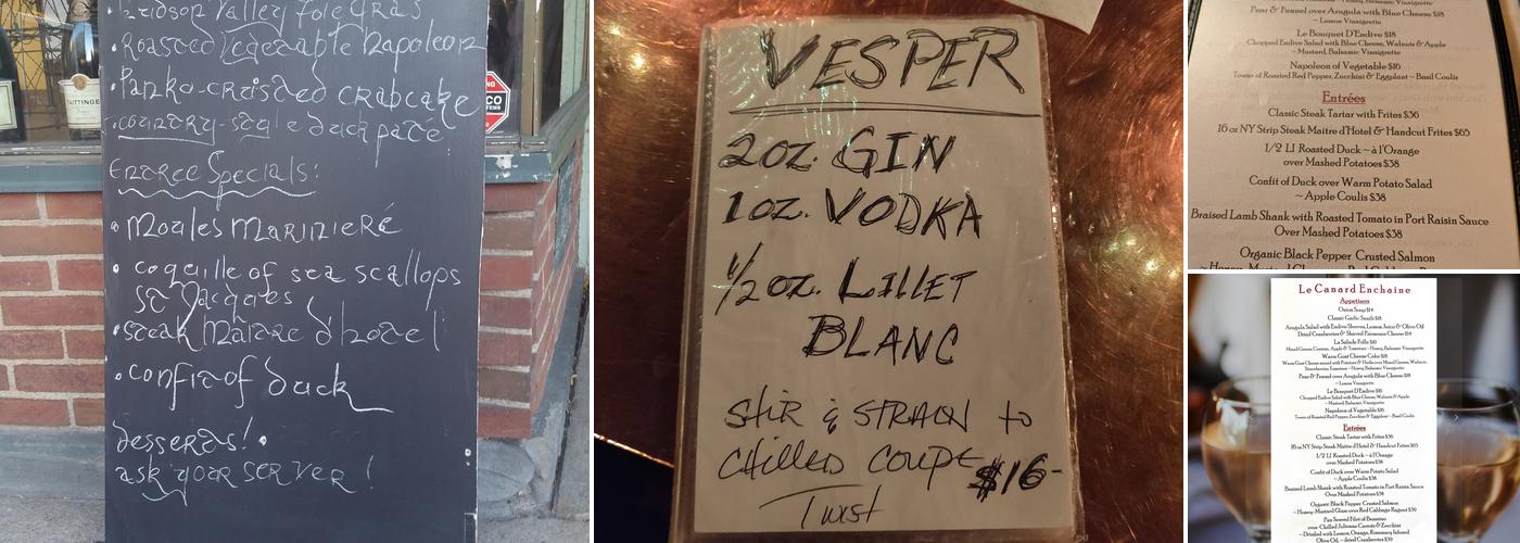 Le Canard Enchaine Menu