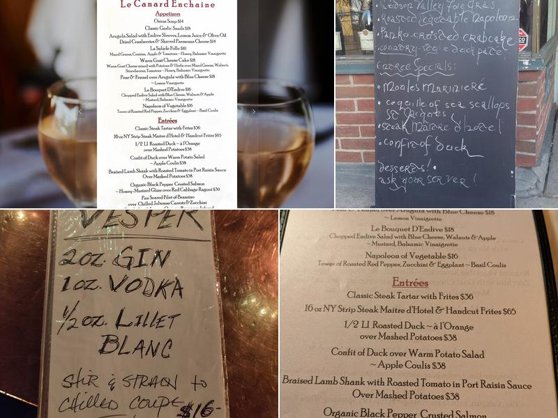 Le Canard Enchaine Menu