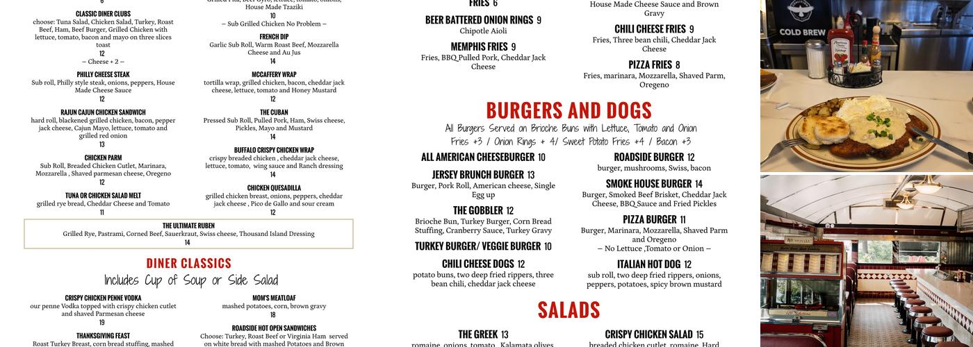 Roadside Diner Menu