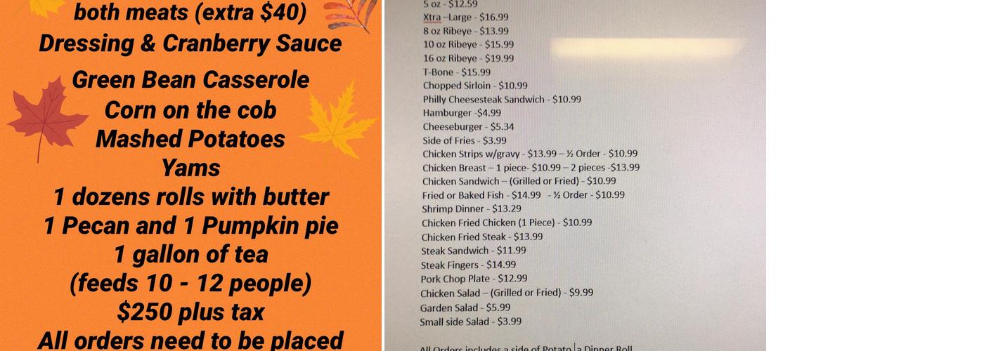 Ranchers Steakhouse & Buffet Menu