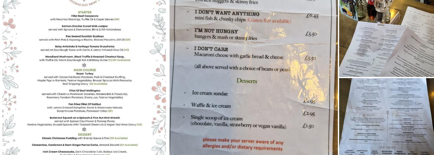 The Malt Shovel Inn Menu