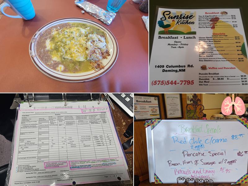 Sunrise Kitchen Menu