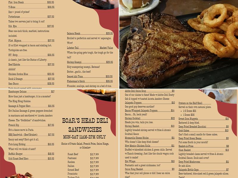 Adobe Deli Menu