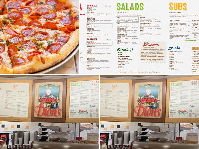 Dion's Pizza Menu
