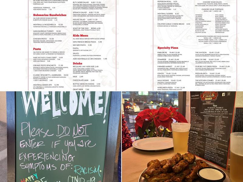 Old Town Pizza Parlor Menu