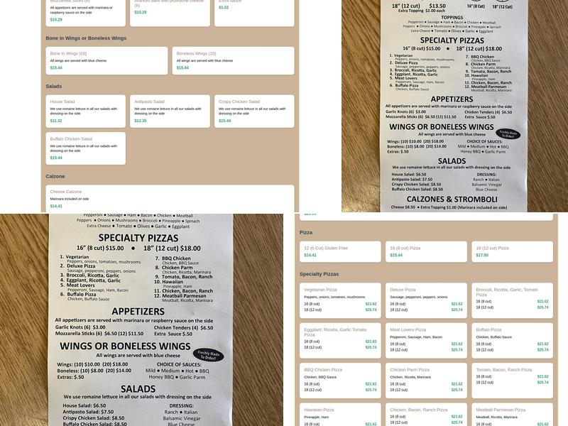 Brick House Pizza Menu