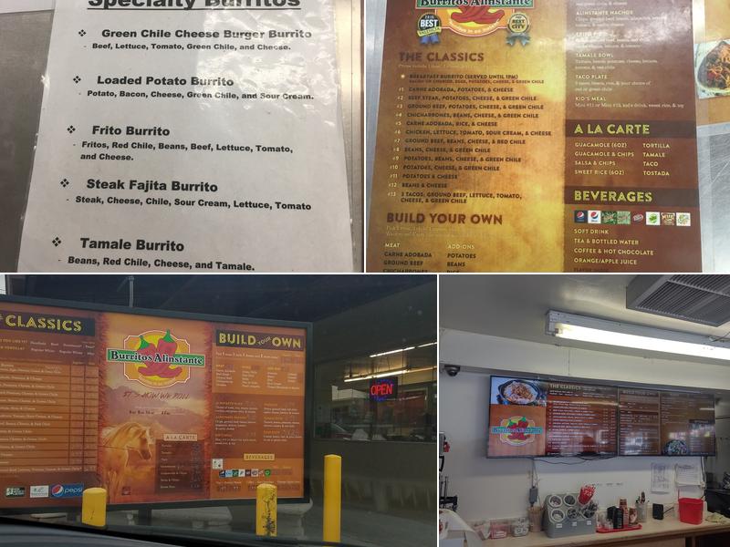 Burritos Alinstante Menu