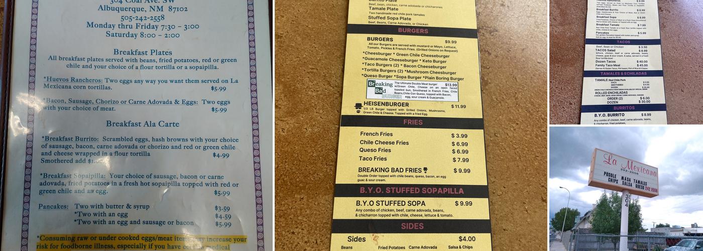 La Mexicana Tortilla Co Menu