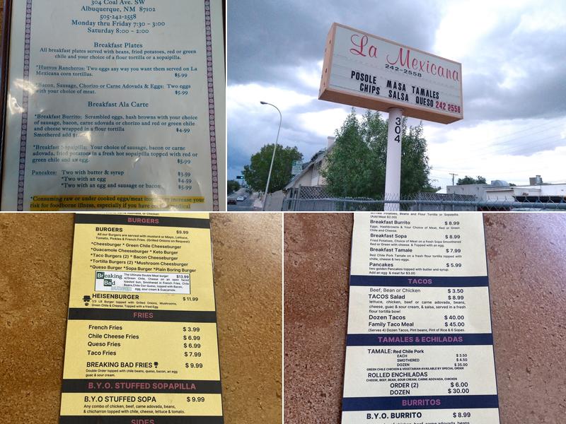 La Mexicana Tortilla Co Menu