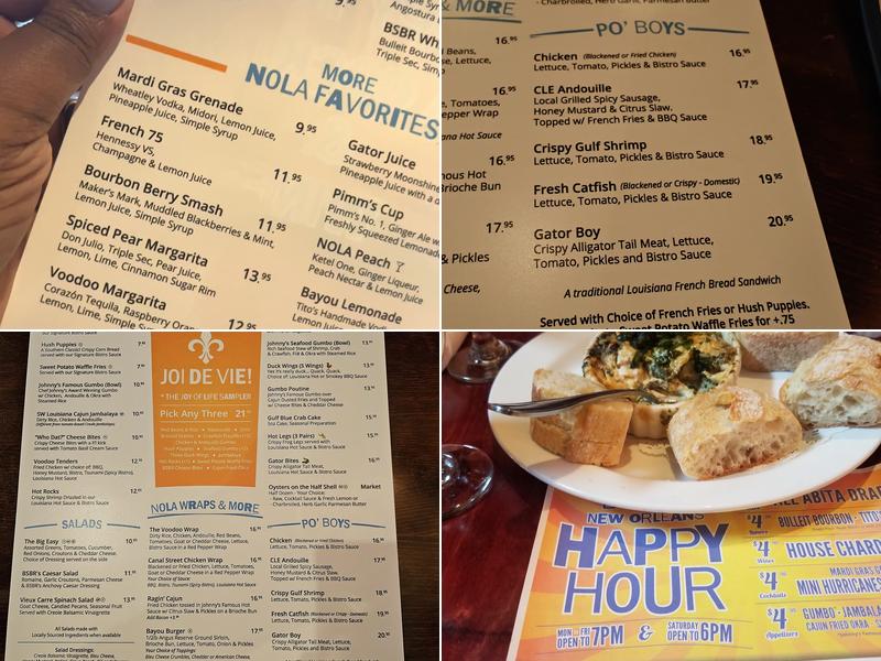 The Bourbon Street Barrel Room Menu