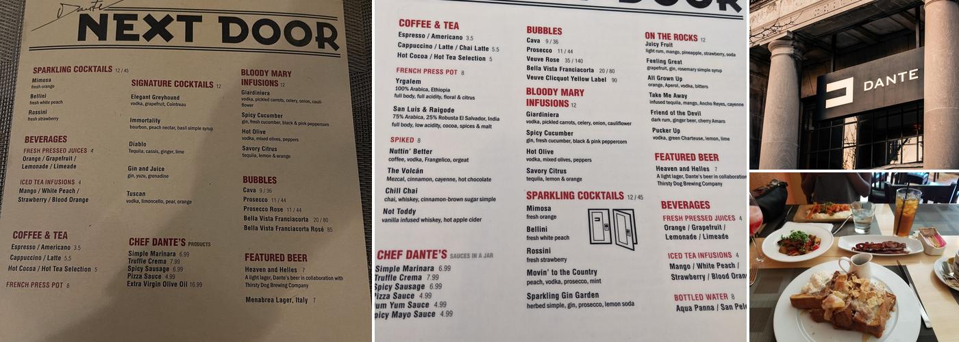 Dante Menu