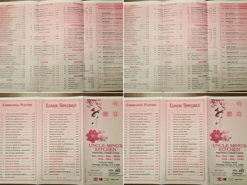 Uncle Ming's Kitchen Menu