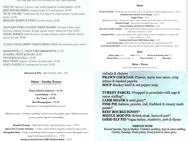 The Plough Inn Menu