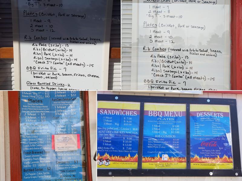 Coach J's B.B.Q. Shack Menu