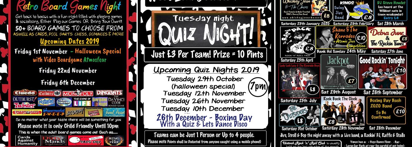 The West End, Coalville Menu