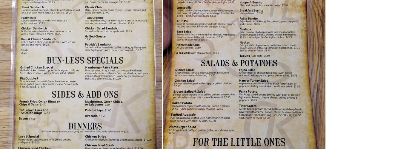 Lazy 6 Menu
